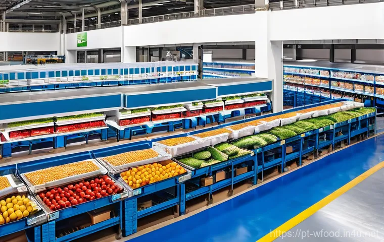 양식 식자재 유통업체 정보 - **Prompt:** A bustling, vibrant food distribution center in a major Brazilian city like S&atilde;o Paulo. T...