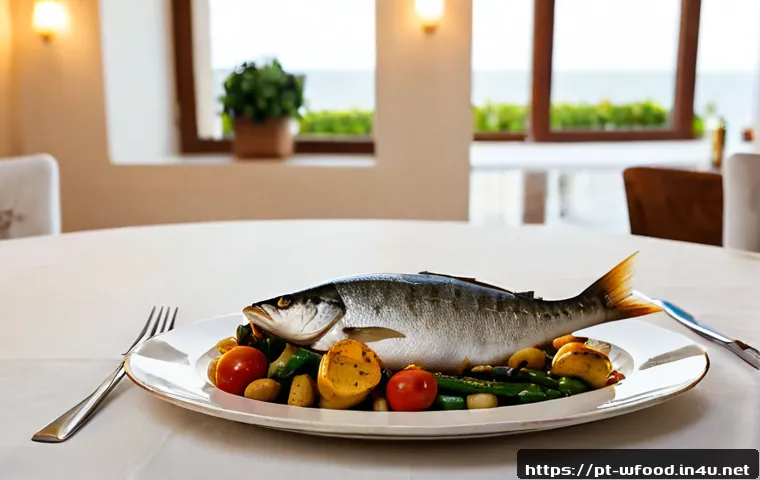 양식 맛집의 와인 페어링 - Photorealistic elegant Portuguese Italian restaurant table set for a wine pairing dinner, a plate of...